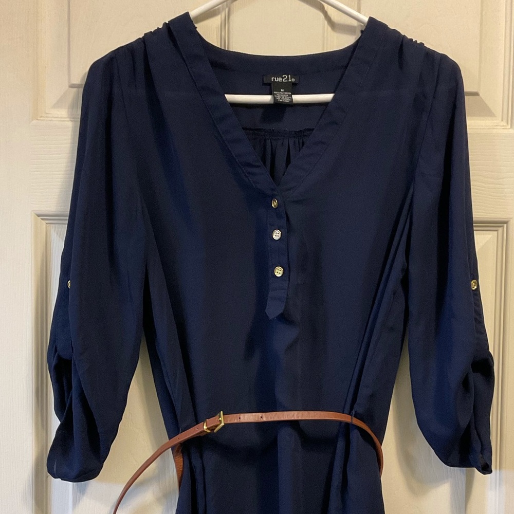 Rue 21 Navy blue blouse